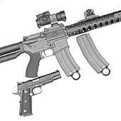 AR-15 + 1911