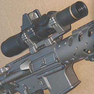 AR-15 with mini red dot sights