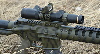 AR-15 with mini red dot sights